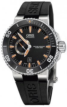 Buy this new Oris Aquis Small Second, Date 45.5 01 743 7673 4159-07 4 26 34EB mens watch for the discount price of £1,192.00. UK Retailer.